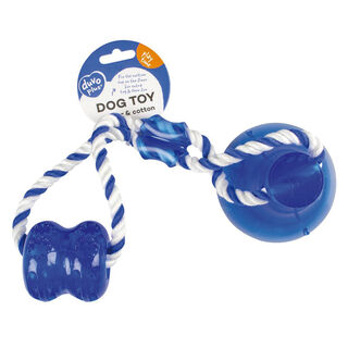 Duvo Juguete Cuerda con Ventosa Azul para Perros