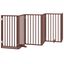 vidaXL Puerta para perros plegable 6 paneles madera álamo marrón 300cm, , large indicador imagen numero 1
