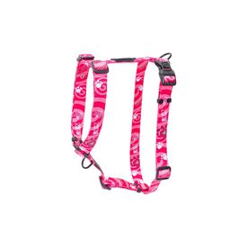 Arnés para perro Rogz Fusion – Diseño Huellas Rosa (4 tallas)