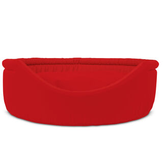 Gauty Cama Redonda Tela de sarga rojo para Perros y Gatos