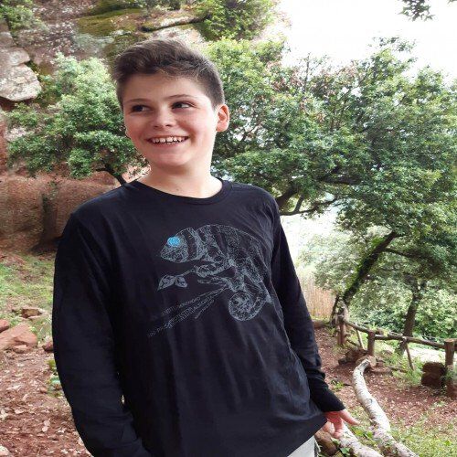 Camiseta unisex camaleón color Negro thumbnail