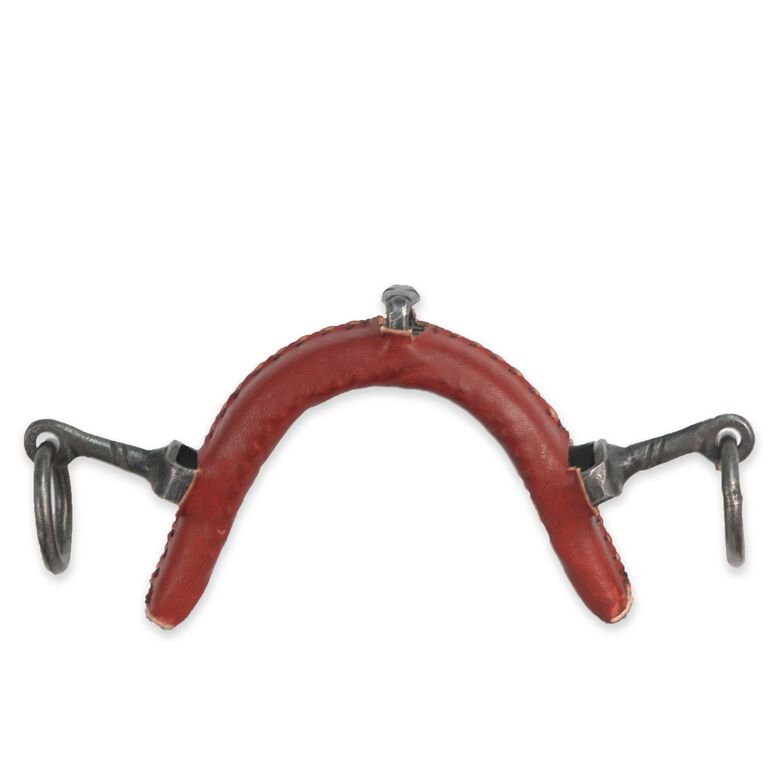 Guarnicioneria Los Nietos Muserola Fragua Forrada Pilares Largos Color Cereza Equipamiento Para El Caballo thumbnail