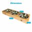 Edipets comedero triple madera para perros y gatos, , large indicador imagen numero 2