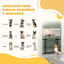 PawHut Barrera para Perros Puerta para Perros con Ancho Ajustable 76-104 cm Barrera de Seguridad para Perros con 2 Extensiones y Doble Bloqueo para Escaleras y Puertas Negro, , large indicador imagen numero 4