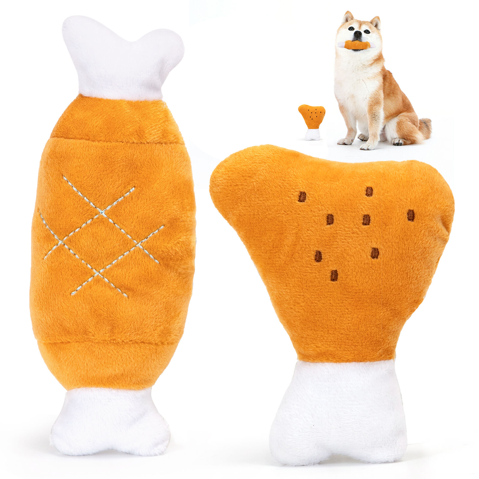 Nobleza Juguetes para Perros Sonido Resistentes Interactivos, 2 Unidad Peluche para Perro en Forma de Huesos, Regalos para Perros  Cachorros Grandes Peque&ntilde;os, , large Imagen numero 1