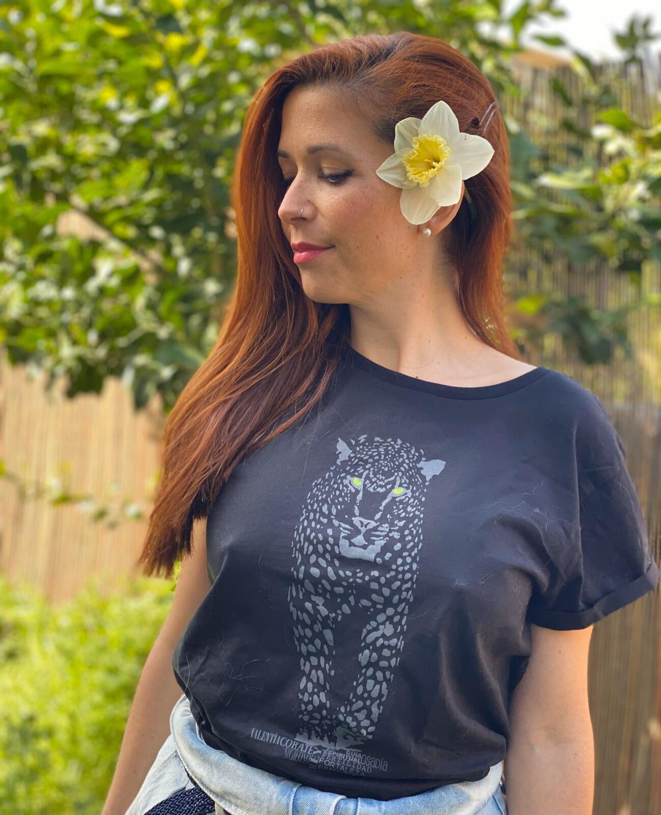 Camiseta de mujer Animal Totem jaguar gris thumbnail