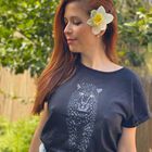 Camiseta de mujer Animal Totem jaguar gris, , large image number null