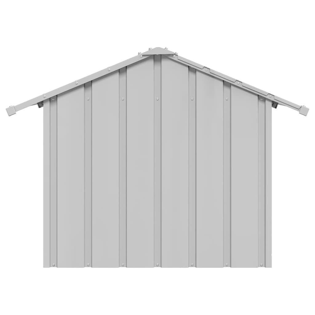 vidaXL Caseta para perros con techo acero galvanizado thumbnail