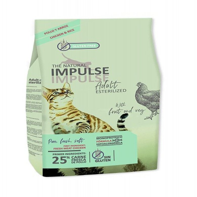 Pienso Natural Impulse Sterilized para gatos sabor Pollo, , large image number null