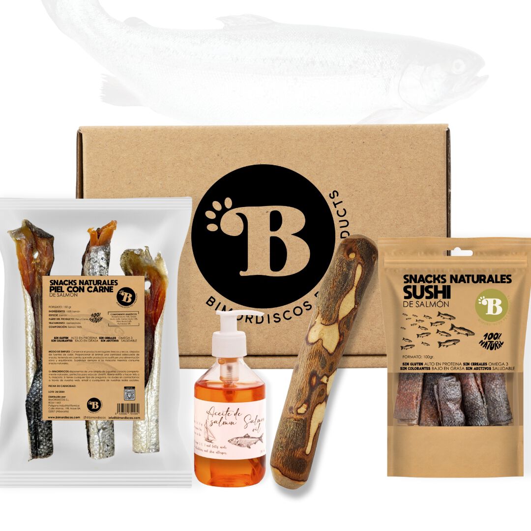 BIMORDISCOS Box SALMON LOVERS Salm&oacute;n para Perros, , large Imagen numero 1