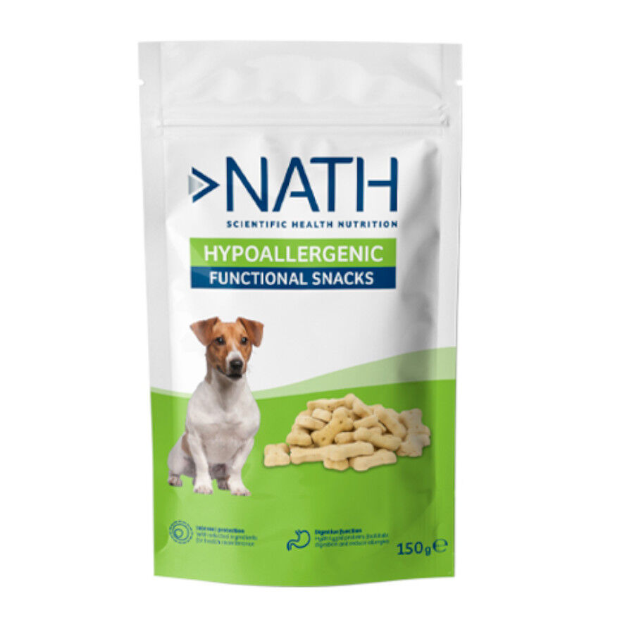 4 bolsitas x 150 g Nath Funtional Snacks Galletas Hipoalerg&eacute;nicas para perros &iexcl;Pack ahorro!, , large Imagen numero 1