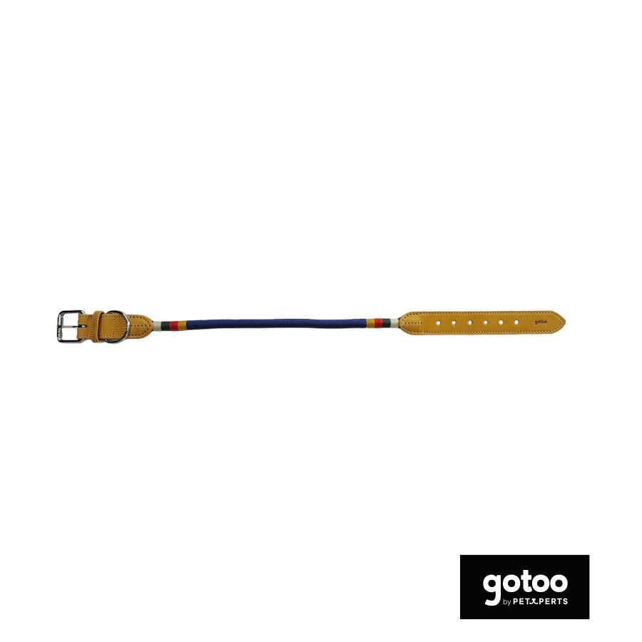 Gotoo Collar cuero azul para perros, , large Imagen numero 2