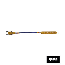 Gotoo Collar cuero azul para perros