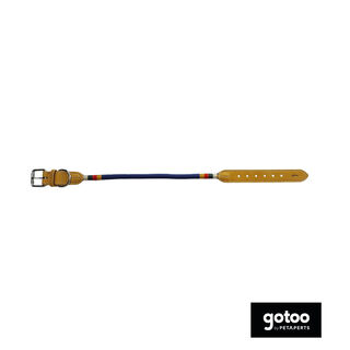 Gotoo Collar cuero azul para perros