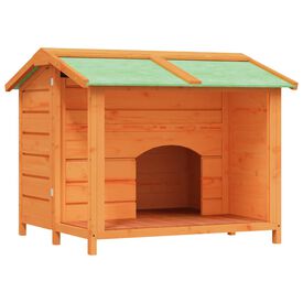 vidaXL Caseta para perros madera maciza de pino marrón 96x87x80,5 cm