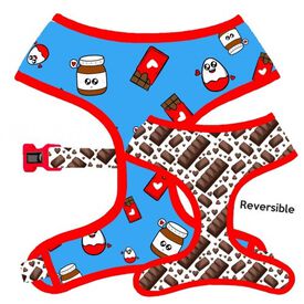 Arnés reversible CaponeTheDog para perros estampado Chocolate