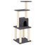 Vidaxl rascador con cueva gris para gatos, , large indicador imagen numero 1