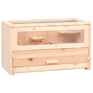 VidaXL Jaula de madera maciza para hámsteres