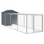vidaXL Jaula gallinas con corral acero galvanizado gris 117x813x123 cm, , large indicador imagen numero 21