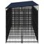 Vidaxl perrera con sistema de seguridad de cerradura negra para perros, , large indicador imagen numero 20