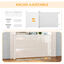 PawHut Puerta de Seguridad para Perros y Gatos Extensible 0-150 cm Puerta Retr&aacute;ctil para Mascotas Barrera para Escaleras y Pasillos Aleaci&oacute;n de Aluminio 165x10,7x85 cm Blanco, , large indicador imagen numero 5