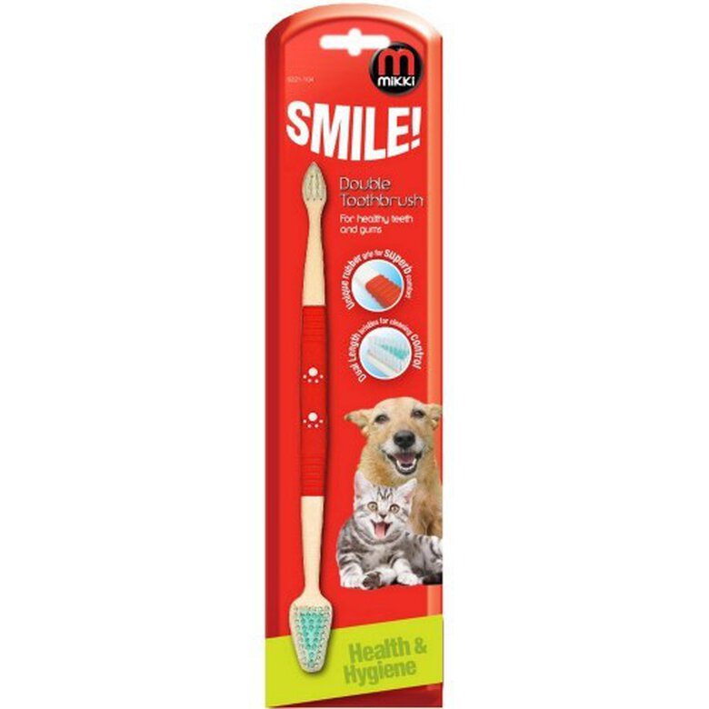 Cepillo de dientes doble para mascotas color Rojo, , large image number null