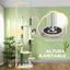 PawHut Árbol para Gatos de Suelo a Techo 225-255 cm Árbol Rascador para Gatos de 7 Niveles Torre para Gatos con Hamacas Plataformas Juguete de Cuerda Bola de Juguete Crema y Gris, , large indicador imagen numero 4