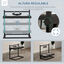 PawHut Comedero Elevado para Perros Cuenco para Perros con 2 Tazones de Acero Inoxidable Altura Ajustable y 1 Placa de Metal en Forma de Hueso 40,5x22x39 cm Negro, , large indicador imagen numero 5
