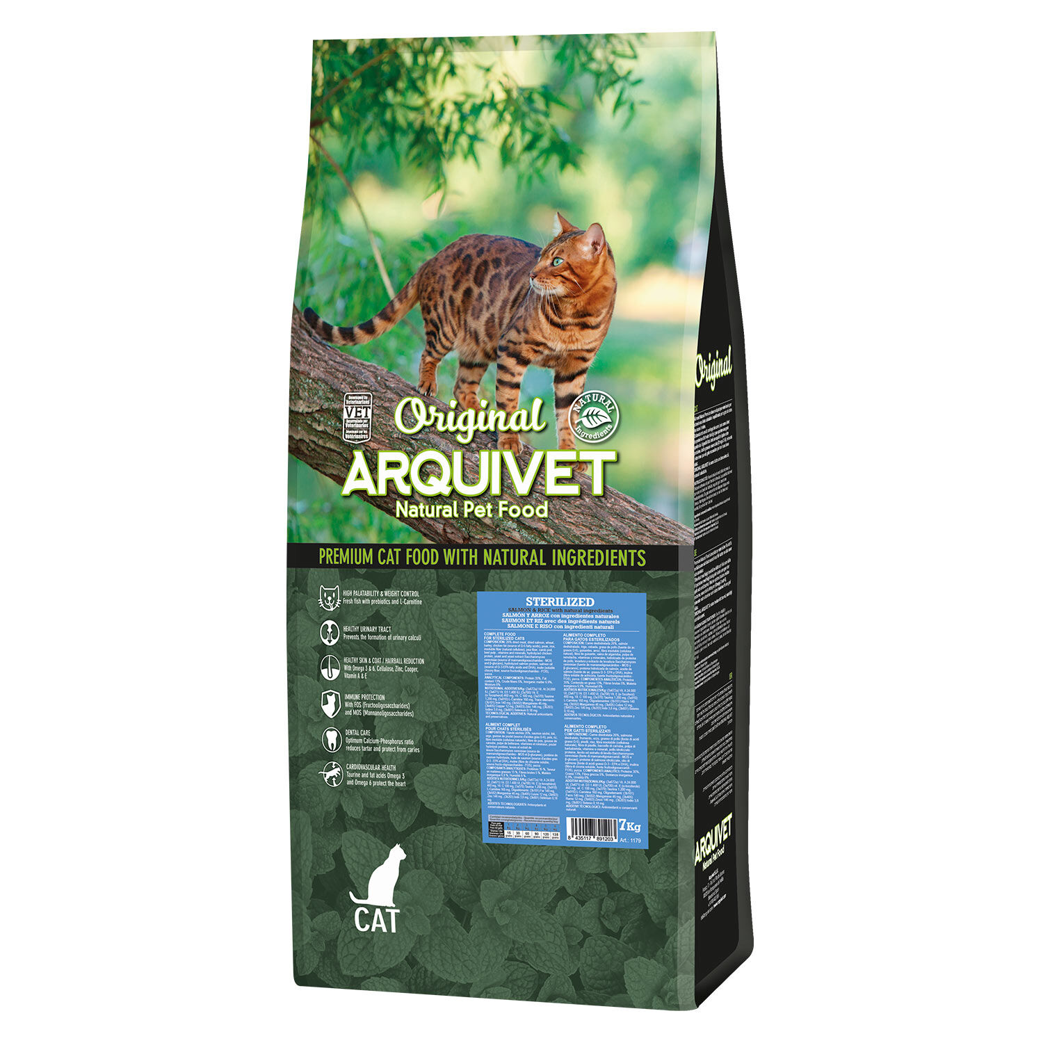 ARQUIVET CAT ORIGINAL Sterilized Salmon 7 Kg, , large Imagen numero 2