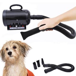 Pawhut secador de pelo negro para mascotas