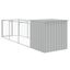 vidaXL Caseta perro corral acero galvanizado gris claro 110x1017x110cm, , large indicador imagen numero 20