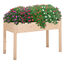 Outsunny Huerto Urbano Elevado de Madera 122,5x56,5x76 cm Jardinera Elevada Mesa de Cultivo con Tela no Tejida y 4 Orificios de Drenaje para Cultivos Plantas Flores Natural, , large indicador imagen numero 1