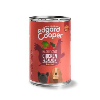 Lata Edgard & Cooper Senior Pollo y Salmón lata para perros