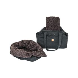 Pet and Co Bolso Portador De Mascotas Lona Grafito Lucky Perros