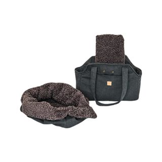 Pet and Co Bolso Portador De Mascotas Lona Grafito Lucky Perros