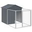 vidaXL Caseta perros con tejado acero galvanizado gris 117x609x123 cm, , large indicador imagen numero 21