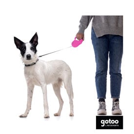 Gotoo Correa extensible rosa para perros