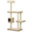 PawHut &aacute;rbol con cueva m&uacute;ltiples plataformas color Beige, , large indicador imagen numero 1