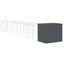 vidaXL Caseta perros con corral acero galvanizado gris 214x1069x181 cm, , large indicador imagen numero 24