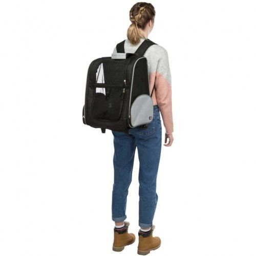 Mochila con carrito para mascotas color Negro, , large Imagen numero 5