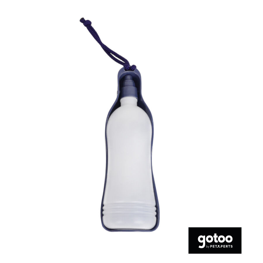 Gotoo Botella Bebedero Port&aacute;til de Pl&aacute;stico Azul para perros y gatos, , large Imagen numero 2
