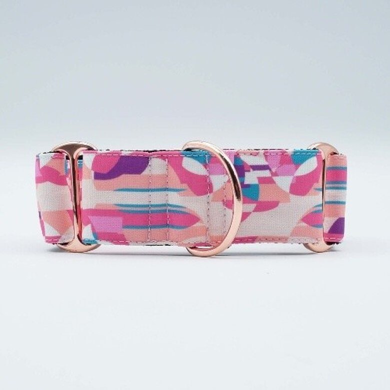 Baona collar martingale qawra de nylon reciclado rosa para perros, , large image number null