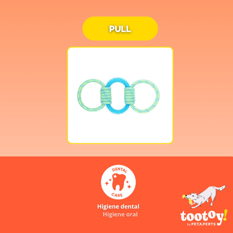 Tootoy! Mordedor de Cuerda y Goma Triple para perros, , large Imagen numero 3