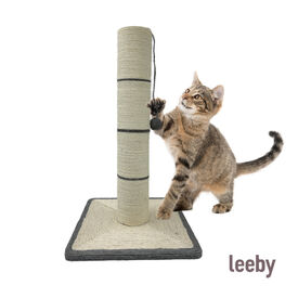 Leeby Isidoro rascador de sisal con juguete para gatos