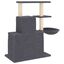 vidaXL Rascador para gatos con postes de sisal gris oscuro 83 cm, , large indicador imagen numero 4