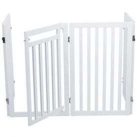 Barrera con puerta para perros color Blanco