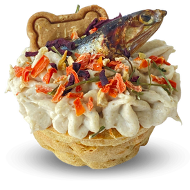 Mr.Wof Cupcakes Pollo zanahoria y guisantes para perros