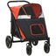 PawHut Cochecito para Perros Plegable Carrito para Mascotas con Ventanas de Malla Correas de Seguridad Bolsillos de Almacenamiento Carga 40 kg 112x65x100 cm Rojo, , large indicador imagen numero 1