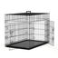 Nobleza - Jaula Metálica para Perros, 121x74x80.5cm,Jaula para Mascotas con 2 Puertas, Bandeja Base de Plástico Resistente a la Masticación y Asa de Transport - Negro, , large indicador imagen numero 1