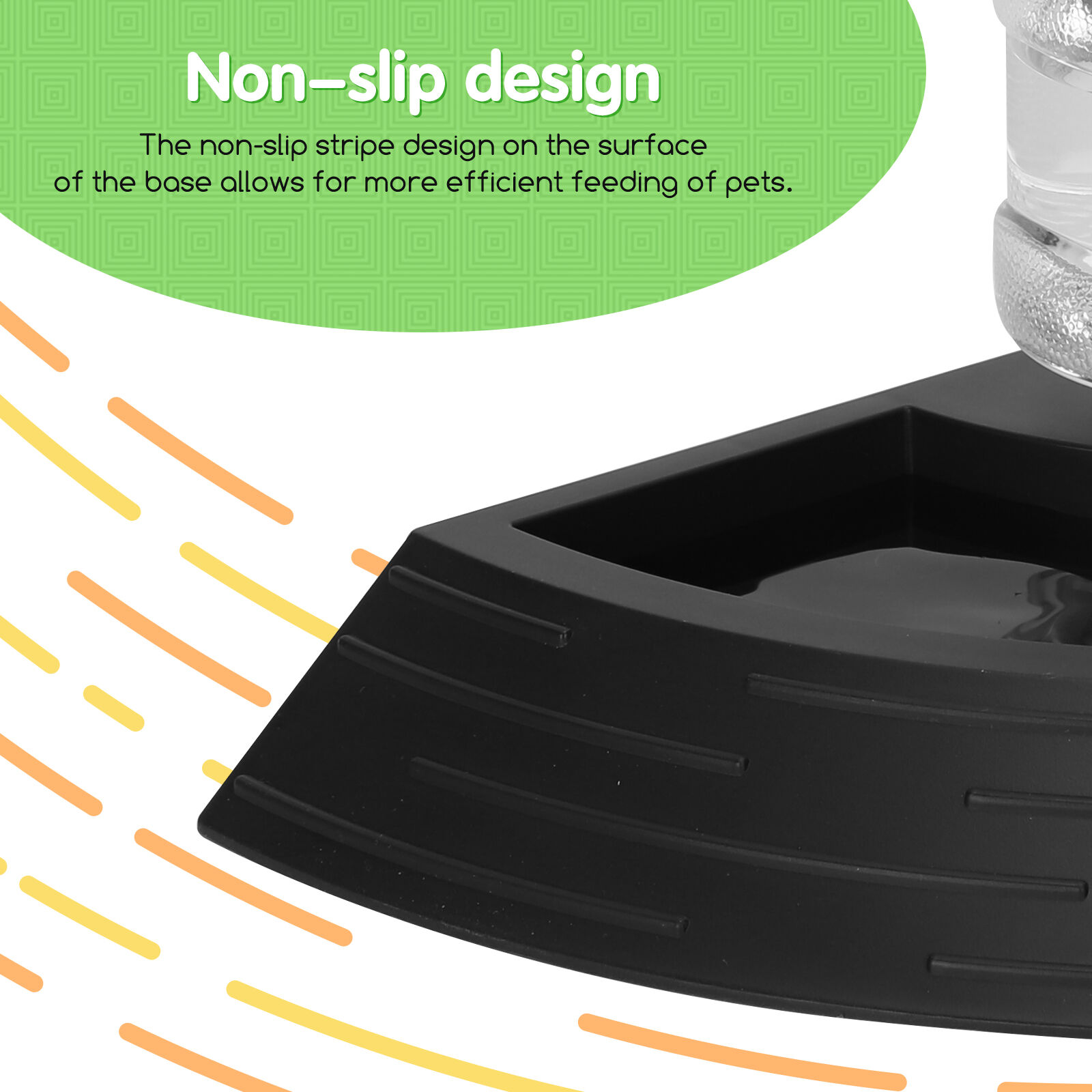 Nobleza - Alimentador Autom&aacute;tico de Reptiles Cuenco de Agua y Comida para Reptiles Bandeja de Agua de Reptiles Dispensador de Agua de Tortuga con Botella, Talla L, , large Imagen numero 4